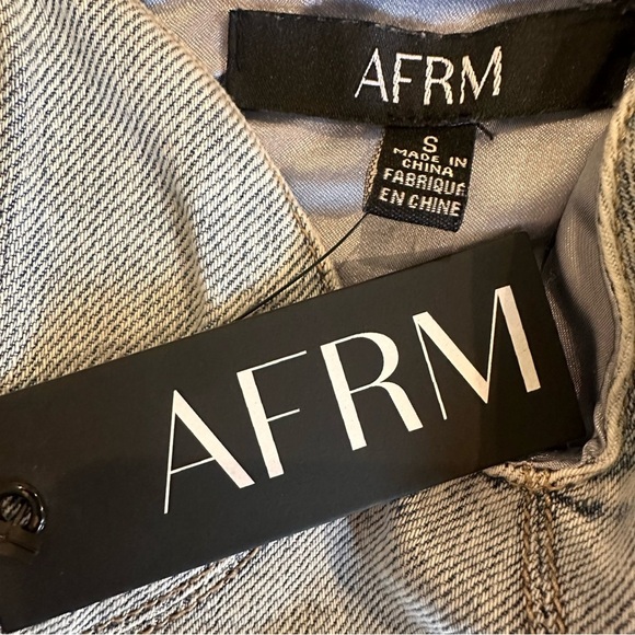 AFRM NWT Koa Denim Bustier Crop Top  Light Wash Small - Picture 5 of 6